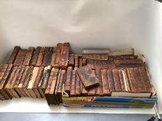 Quantity of C17th/C18th and later very worn leather bound books - see images for details , including