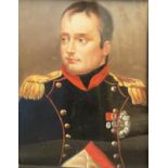 Contemporary oil on board "Napoleon", 21.5 x 16cm framed and glazed Condition - fair, some minor