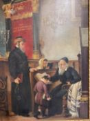 J SCHARL German late C19th , AFTER MORITZ DANIEL OPPENHEIM (German 1800-1882), "The Rabbi's