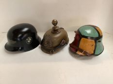 3 military German/Bavarian WW2 and earlier helmets