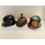 3 military German/Bavarian WW2 and earlier helmets