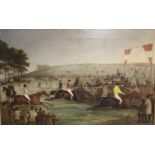 C19th English School, Oil on canvas, "Racing at Haywards Heath West Sussex, in the manner or Henry