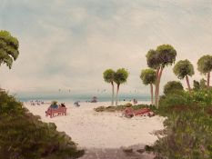 GEORGE S WISSINGER C20th, oil, Siesta Key, Florida 39.5 x 49cm, framed, Condition: Good