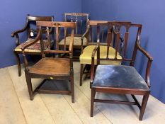 5 various antique arm chairs. Condition: General wear (5)