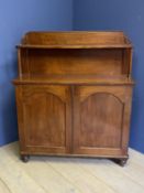 Mahogany chiffonier with gallery top, C1825, 145h x 123w x 39.5d cm.