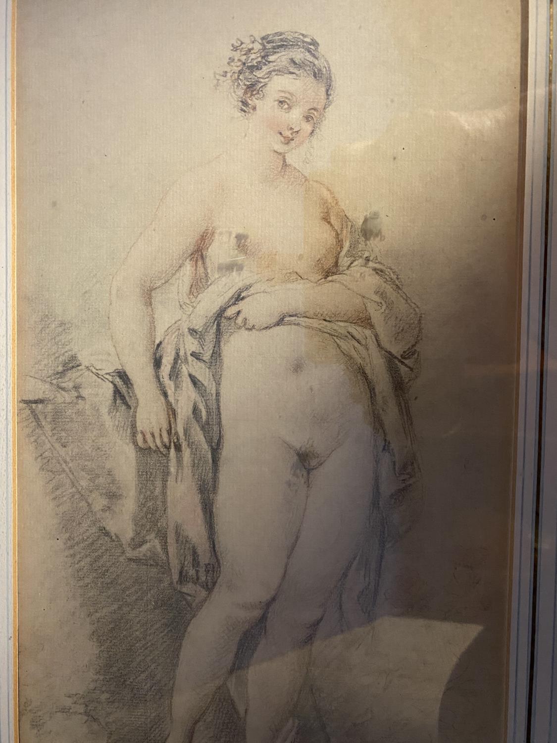 After Francois Boucher, two Limited edition Italian engravings, "Portrait, nude ladies" label - Image 7 of 7