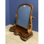 Victorian mahogany toilet mirror