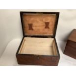Victorian rosewood fitted vanity case with base drawer, 30cm L x 17cm H Condition: general wear with