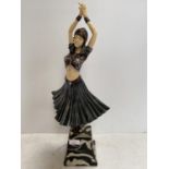 An art deco style figure of a dancing lady, 51cm High