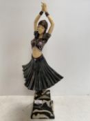 An art deco style figure of a dancing lady, 51cm High