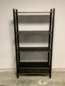 Oka painted open shelving unit. 154cm H x 78cm W x 33cm D. Condition: General wear