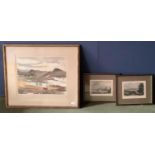 Watercolour of Silvery Morning Loch Carron by R.Hardie Condie 32cm x 42cm & 2 prints of