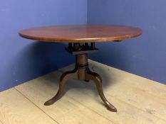 George III mahogany bird cage tray top tripod table on paw feet 84cm Diam x 54cm H. Condition: