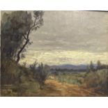 LOUIS ALLIES, French School , oil on board, "The Garden of St Jacques, Southern France", signed,