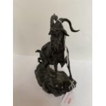 Bronze study of mountain Billy Goat 22cm H. Stamped MENE Condition: Good