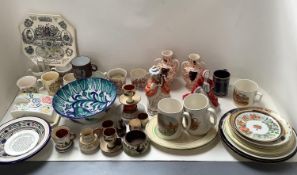 Quantity of china to include Royal Worcester, Spode, Royal Kent, and Coronation Commemorative ware ,