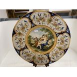 An C18th excellent Italian Castelli Majolica charger, 60 cm diam