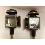 Pair of coaching lamps