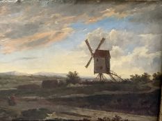 Patrick Nasmyth (1787-1831), Irish School, Oil on board, "Windmill with figures", 19 x 27.5cm ,