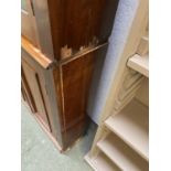 Regency Mahogany small two door side cabinet with grilled and fabric doors below a single drawer