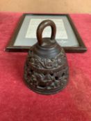 The Monte Cassino Bell'. The Bell and the accompanying framed 'letter' have been displayed in the