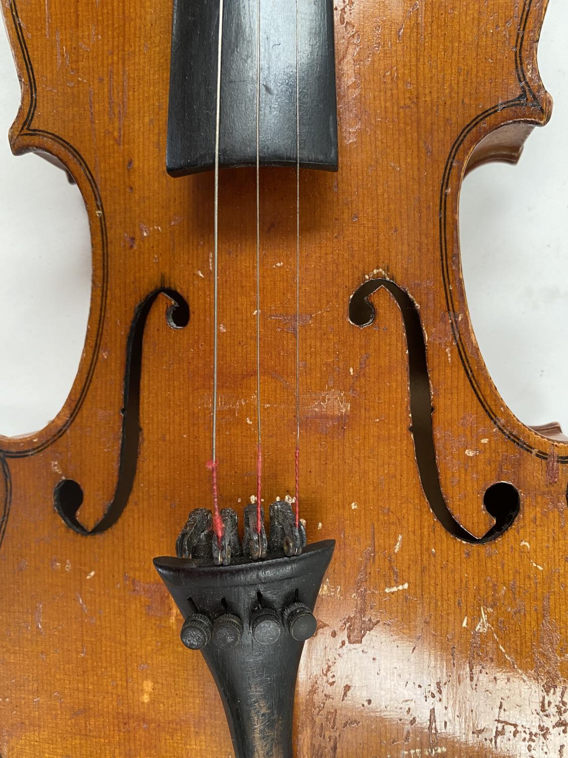 Two violins, both in need of restoration, see images for details and condition - Image 2 of 10