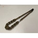 Brass fire tongs