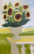 GEORGE S WISSINGER C20th, oil, Sunflowers, 2019, 90 x 59cm, framed, Condition: Good