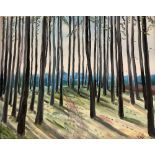GEORGE S WISSINGER C20th, oil, Woodlands in springtime Switzerland 2009 38 x 49cm , framed,