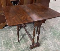 Rosewood Sutherland table, extended 95 x 83cm, condition wobbly/needs attention