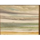 GEORGE S WISSINGER (C20th ), oil, Cuba, seascape with boats, 2009, 34.5 x 44cm, framed. Condition: