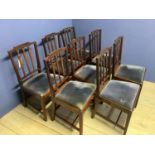 Good set of 8 carved mahogany dining chairs with drop in seats Circa 1860 Condition general wear