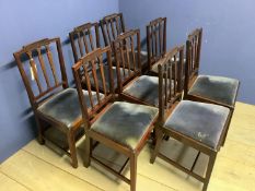 Good set of 8 carved mahogany dining chairs with drop in seats Circa 1860 Condition general wear