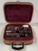 A cased clarinet, stamped Cortan, made in Czechoslovakia