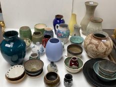 Collection of studio/pottery wares, Condition - see images, some general wear