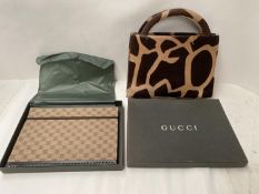 Alberta Ferretti bag, with much wear, see images & Gucci notebook