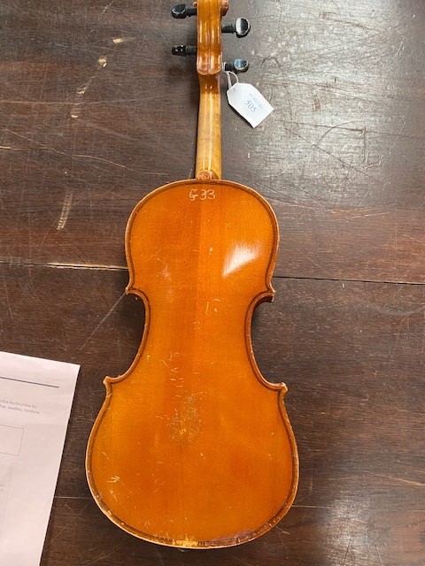 Two violins, both in need of restoration, see images for details and condition - Image 9 of 10