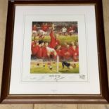 Football: Limited edition print 529/700, "Boys of '66", with signatures, and verso press cutting. (