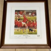 Football: Limited edition print 529/700, "Boys of '66", with signatures, and verso press cutting. (