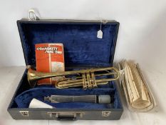 German brass trumpet, stamped B & M Champion, se images for details and condition