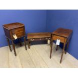 Miniature Georgian Mahogany side table with drawer 78 cm wide x 39cm high, small mahogany Pembroke