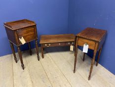 Miniature Georgian Mahogany side table with drawer 78 cm wide x 39cm high, small mahogany Pembroke