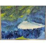 GEORGE S WISSINGER (C20th ), oil, Forest Lake, 2019, 39.5 x 49.5cm, framed. Condition: Good