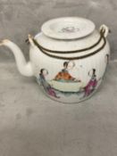 C19th Chinese famille rose teapot.