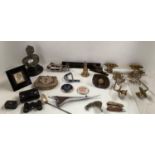 2 Stratton compacts, Swatch Watch 1994, Sekonda watch tapestry handbag and mirror, brass shoe horn