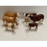 Border Fine Arts, Hereford Bull A 4580, Hereford Cow A4583, Hereford Calf, A4586, Simmental Bull A