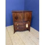 Georgian Mahogany Commode 61cm wide x 75 cm high x 46 cm depth Condition in need of some repair.