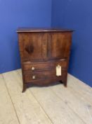 Georgian Mahogany Commode 61cm wide x 75 cm high x 46 cm depth Condition in need of some repair.