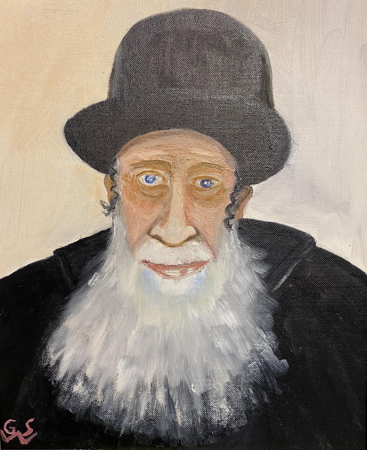 GEORGE S WISSINGER, OIL ON ARTIST BOARD, "Rabbi"