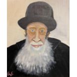 GEORGE S WISSINGER, OIL ON ARTIST BOARD, "Rabbi"